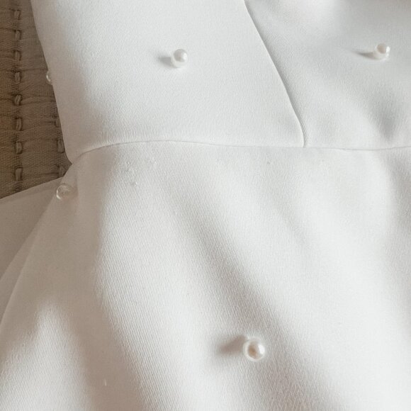 Sachin & Babi Bridal Dress - Strapless Back-Bow Pearl Midi Dress | S6 (Altered) - Picture 10 of 11